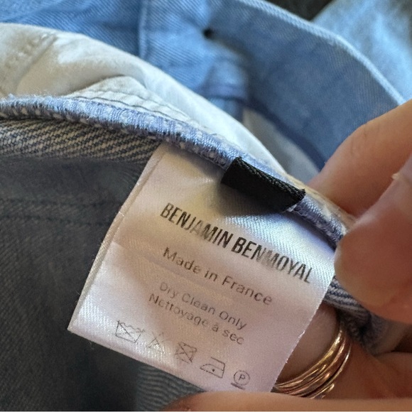 BENJAMIN BENMOYAL Cassette Tape Hem Jeans Flip Cuff Size XS - Picture 7 of 13